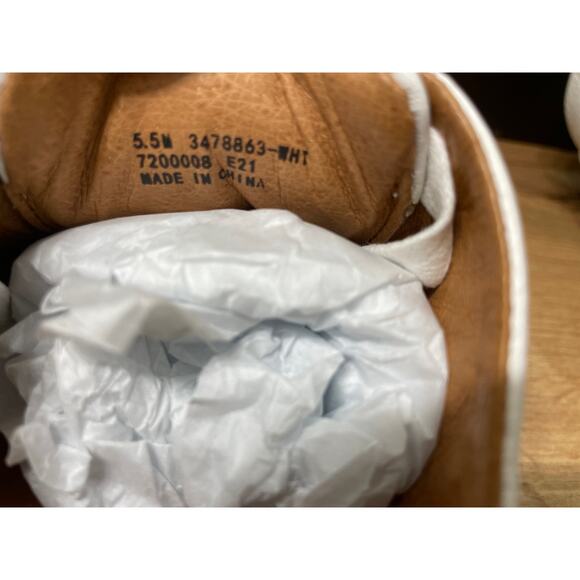 Frye Ivy Low Lace Mule Sneaker White Luxe Leather Size 5.5 NIB Arch Support - Picture 10 of 12